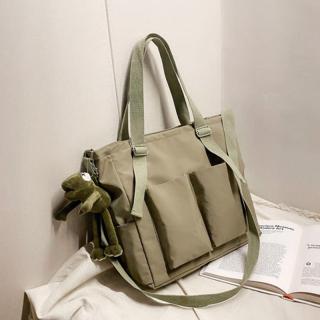 Female Bag Shoppers Simple Fashion Zipper Handbags Shoulder Waterproof Large Capacity Tote Bags 2021 Women&