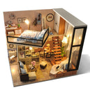 Ensamblar DIY casa de madera casa de muñecas kit casas de muñecas en miniatura de madera casa de muñecas en miniatura juguetes con muebles luces LED regalo
