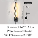 Lámparas de pared minimalistas modernas para sala de estar, dormitorio, mesita de noche, AC90V-260V LED, lámpara blanca y negra para interiores, iluminación de pasillo, decoración