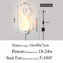 Lámparas de pared minimalistas modernas para sala de estar, dormitorio, mesita de noche, AC90V-260V LED, lámpara blanca y negra para interiores, iluminación de pasillo, decoración