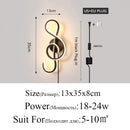 Lámparas de pared minimalistas modernas para sala de estar, dormitorio, mesita de noche, AC90V-260V LED, lámpara blanca y negra para interiores, iluminación de pasillo, decoración