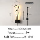 Lámparas de pared minimalistas modernas para sala de estar, dormitorio, mesita de noche, AC90V-260V LED, lámpara blanca y negra para interiores, iluminación de pasillo, decoración