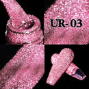 UR SUGAR 7.5ml Reflective Glitter Gel Nail Polish Winter Color Sparkling Sequins Soak Off UV LED Varnish Nail Art Decoration