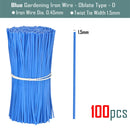 100PCS Oblate Gardening Cable Ties Reusable Iron Wire Twist Tie for Flower Plant Climbing Vines Multifunction Coated Fix Strings