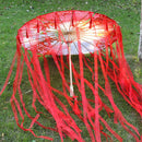 Paraguas de encaje de tela de seda, disfraz de mujer, accesorios de fotografía, paraguas con borlas, paraguas de papel de aceite clásico chino de hilo, sombrilla