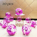 10/20 Star Confetti Balloons Metallic Confetti Latex Transparent Ballon Baby Shower Birthday Party Wedding Decoration Ball Globo