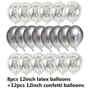 10/20 Star Confetti Balloons Metallic Confetti Latex Transparent Ballon Baby Shower Birthday Party Wedding Decoration Ball Globo