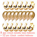 10/20 Star Confetti Balloons Metallic Confetti Latex Transparent Ballon Baby Shower Birthday Party Wedding Decoration Ball Globo