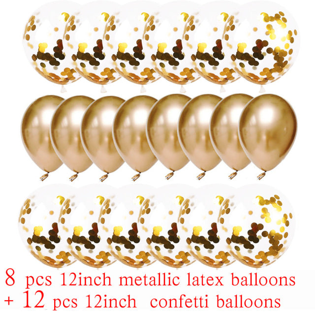 10/20 Sterne Konfetti Luftballons Metallic Konfetti Latex Transparent Ballon Babyparty Geburtstag Party Hochzeit Dekoration Ball Globo