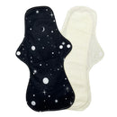 Lecy Eco Life reusable menstrual pads for heavy flow 1pc 13&quot; Flamingo printed night use, large size breathable women cloth pads