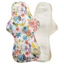 Lecy Eco Life reusable menstrual pads for heavy flow 1pc 13&quot; Flamingo printed night use, large size breathable women cloth pads