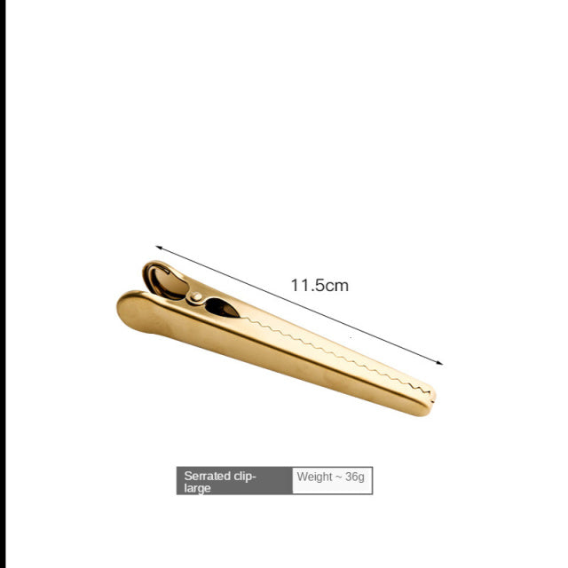 Bandeja de almacenamiento dorada de acero inoxidable, plato de exhibición de joyería para frutas, herramientas organizadoras de cocina, Clip de sello de Metal, Clip para cuchara de frijol