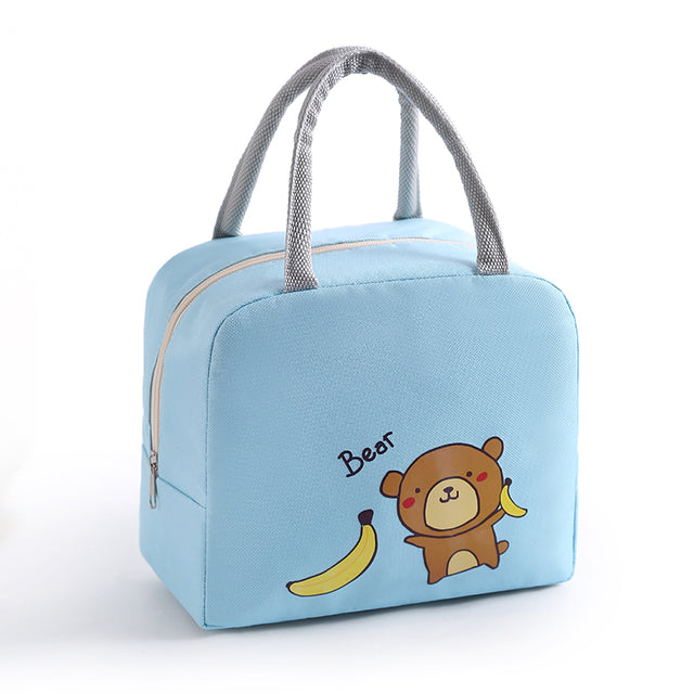 Lunch Bag Lunch Box Thermal Insulated Canvas Tote Pouch Kids School Bento Portable Dinner Container Picnic Food Storage Bags