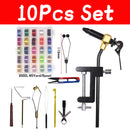 Wifreo Rotary Fly Tying Vise Tools Brass C-clamp Rotating Hook Tool Steel Whip finisher Bobbin Thread Holder Basic Fly Hook Tool