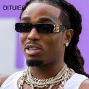 Rectangle Vintage Sunglasses Men Fashion Retro Punk Sun Glasses Male Brand Designer Luxury Small Frame Hip Hop Oculos De Sol