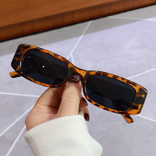 Rectangle Vintage Sunglasses Men Fashion Retro Punk Sun Glasses Male Brand Designer Luxury Small Frame Hip Hop Oculos De Sol