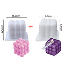 Molde de velas DIY, molde de velas de cera, vela de yeso de aromaterapia, molde de silicona 3D hecho a mano, moldes de jabón de cubo de soja