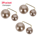 3Pcs/Set Double Pearl Brooch Pins Anti-fade Exquisite Elegant Brooches for Women Sweater Coat Summer Dress Decoration