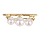 3Pcs/Set Double Pearl Brooch Pins Anti-fade Exquisite Elegant Brooches for Women Sweater Coat Summer Dress Decoration