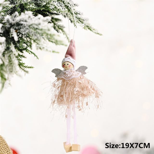 Decoración Noel 2021, colgantes de Ángel de Navidad, decoraciones para árboles de Navidad, Año Nuevo 2022, regalos de Navidad, adornos de Navidad