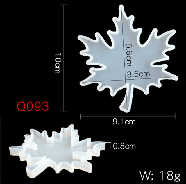 Palm Maple Leaf Silikonformen für DIY UV-Epoxy-Untersetzer, Harzform, Schmuckherstellungswerkzeuge