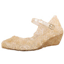 Toddler Infant Kids Baby Girls Wedge Cosplay Party Single Princess Shoes Sandals Children High Heel Girls Shoes Performance Prop