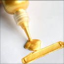 60ml Golden Acrylic Paint Metallic Acrylic Paint Wall Paint Foguang Waterproof Liquid Hand-painted Pigment Needle Bottle