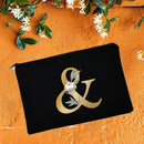 Bolsas de maquillaje para dama de honor, estuche de cosméticos con estampado de alfabeto Floral, neceser de maquillaje para fiesta nupcial, bolso de mano para mujer, regalos de boda