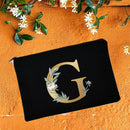 Bolsas de maquillaje para dama de honor, estuche de cosméticos con estampado de alfabeto Floral, neceser de maquillaje para fiesta nupcial, bolso de mano para mujer, regalos de boda