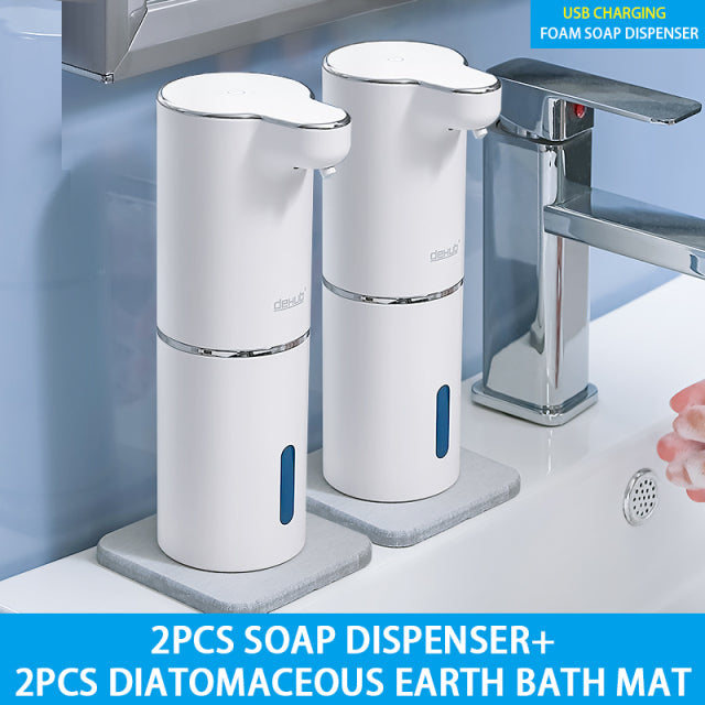 Automatische Schaumseifenspender Badezimmer Smart Washing Hand Machine mit USB-Aufladung Weiß Hochwertiges ABS-Material
