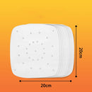 100pcs 9/8/7 Inch Air Fryer Liners Perforated Non-stick Mats Perforated Parchment Papers Steaming Basket Mat Baking for Kitchen