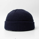 Moda Hip Hop Beanie Sombrero de punto Hombres Skullcap Mujeres Invierno Cálido Sin borde Baggy Melon Cap Cuff Docker Fisherman Beanies Sombreros