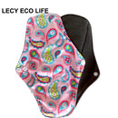 [LECY ECO LIFE] bamboo charcoal fleece inner lady cloth menstrual pads Flamingo printed,Reusable waterproof Mummy pads for Women