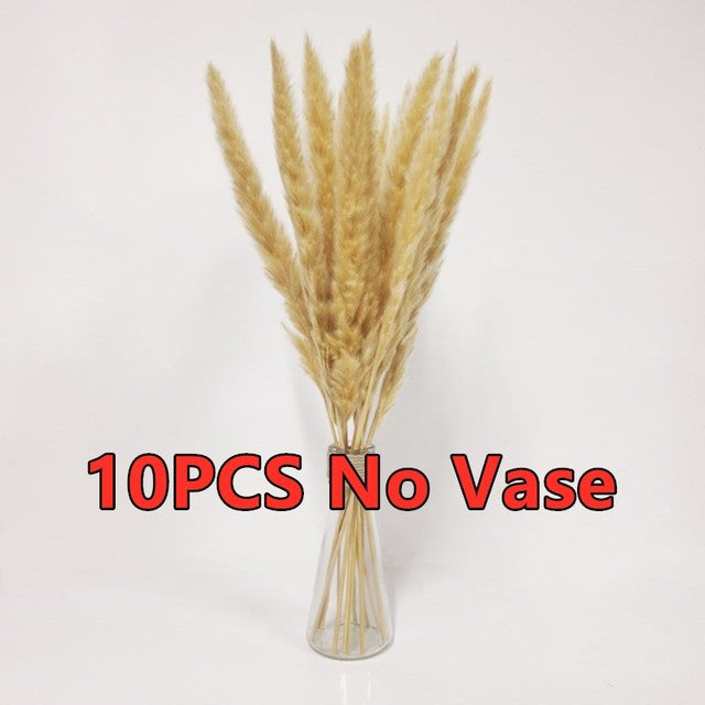 45cm Reed Pampas Wheat Ears Rabbit Tail Grass Natural Dried Flowers Bouquet Wedding Decoration Christmas Party For Home Decor