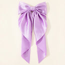 New Women Large Bow Hairpin Summer Chiffon Big Bowknot Stain Bow Barrettes Women Solid Color Ponytail Clip Hair Accessories