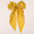New Women Large Bow Hairpin Summer Chiffon Big Bowknot Stain Bow Barrettes Women Solid Color Ponytail Clip Hair Accessories