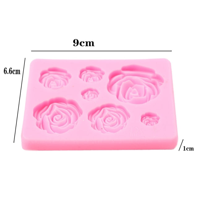 3D Diamant Liebe Herz Silikon Backform DIY Schmetterling Ahornblatt Blüte Rose Schokolade Fondant Kuchen Handwerk Dekorieren Werkzeug