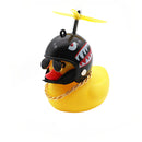 Car Cute Little Yellow Duck With Helmet Propeller Wind-breaking Wave-breaking Duck Auto Internal Decoration Car Ornaments Decor