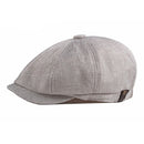 Boina Vintage para hombre, sombreros de Newsboy, gorras clásicas de Newsboy occidental, boina de mezcla de algodón, sombrero de visera plana ajustable para hombres, gorra de boina de primavera