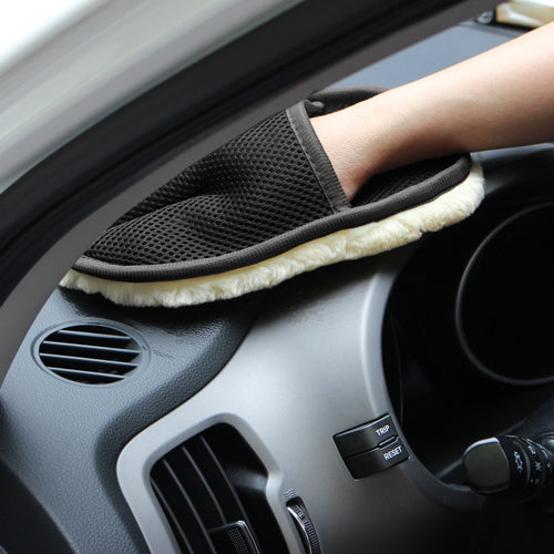 Mikrofaserwolle weich Auto Autowaschhandschuh Reinigung Auto Reinigungshandschuh Motorradwaschanlage Pflege Autolack Waschen Pflegewerkzeuge "