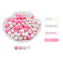 Cute-Idea 20Pcs Silicone Round Beads 9MM Baby Teething Chewable Beads DIY Baby Rodent Pacifier Chain Toys Accessories Baby Goods