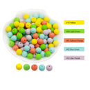 Cute-Idea 20Pcs Silicone Round Beads 9MM Baby Teething Chewable Beads DIY Baby Rodent Pacifier Chain Toys Accessories Baby Goods