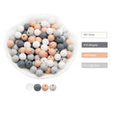 Cute-Idea 20Pcs Silicone Round Beads 9MM Baby Teething Chewable Beads DIY Baby Rodent Pacifier Chain Toys Accessories Baby Goods