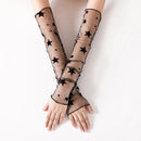 Sexy Lace Nets Gloves Elastic Gloves Bride Long-sleeve Gloves Mesh Liturgy Gloves Sexy Glove Summer Lace Jacquard Fishnet Gloves