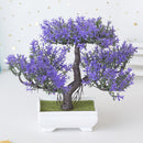 Bonsái de plantas artificiales, maceta de árbol pequeño, plantas falsas, flores, adornos en maceta para la decoración de la mesa de la habitación del hogar, decoración del jardín del Hotel