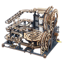 Robotime Rokr 5 Kinds Marble Run Set DIY Wooden Model Building Block Kits Assembly Toy Gift for Children Adult