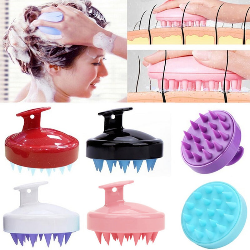 Silikon Kopf Körper zu waschen saubere Pflege Haarwurzel Juckreiz Kopfhaut Massage Kamm Duschbürste Bad Spa Anti-Schuppen-Shampoo