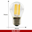 2pcs E27 E14 Retro Edison LED Filament Bulb Lamp AC220V Light Bulb C35 G45 A60 ST64 G80 G95 G125 Glass Bulb Vintage Candle Light