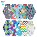 Almohadillas menstruales reutilizables, 6 uds., servilleta sanitaria lavable para mujer, almohadilla Menstrual lavable de carbón de bambú y algodón