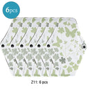 Almohadillas menstruales reutilizables, 6 uds., servilleta sanitaria lavable para mujer, almohadilla Menstrual lavable de carbón de bambú y algodón